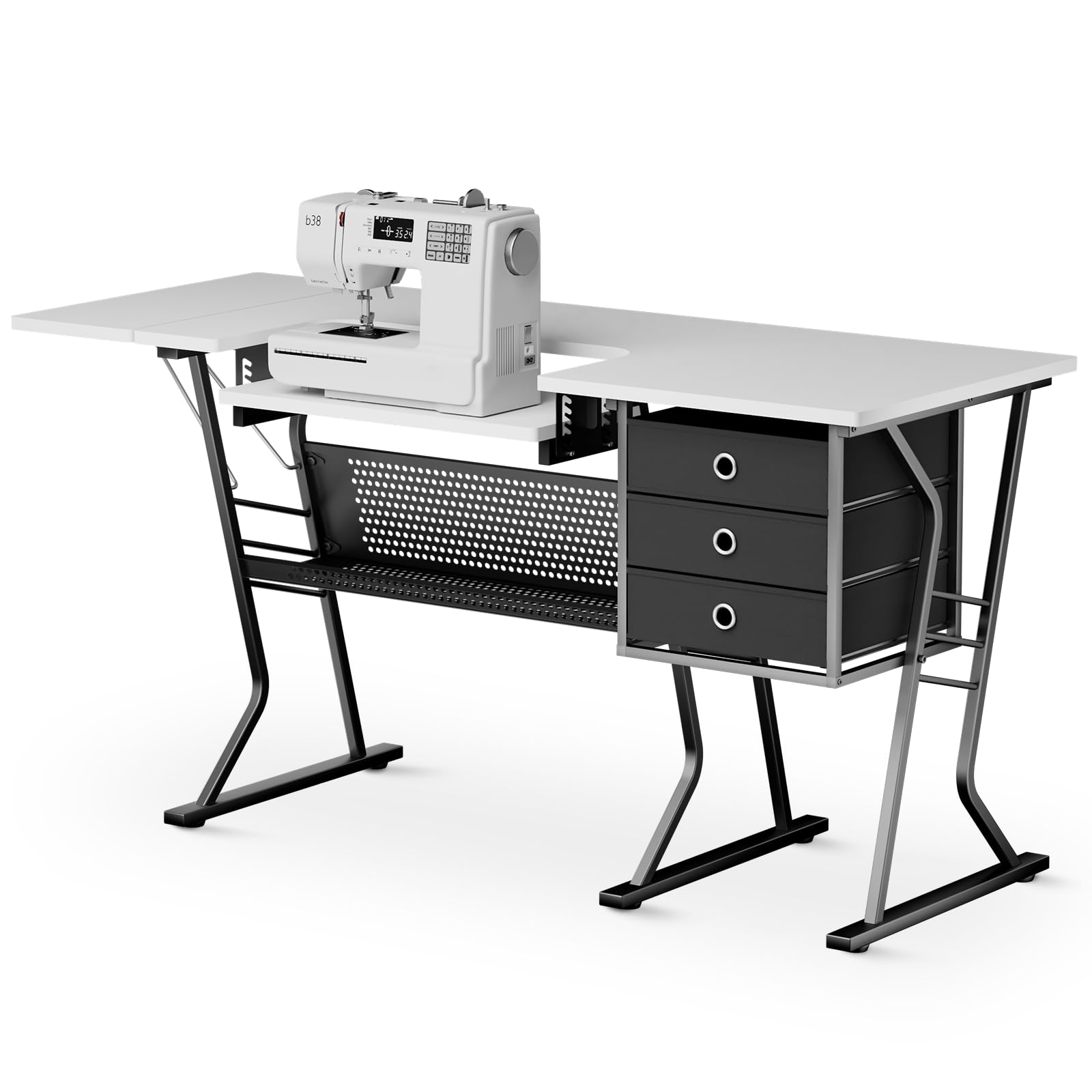 ハンドメイド、デスク Folding Sewing Table Multipurpose Craft Station & Side Table